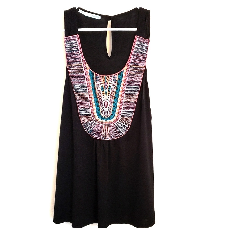 Maurices colorful embroidered tank, sz XXL